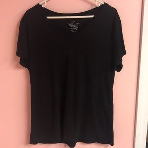 Faded Glory Black Vneck